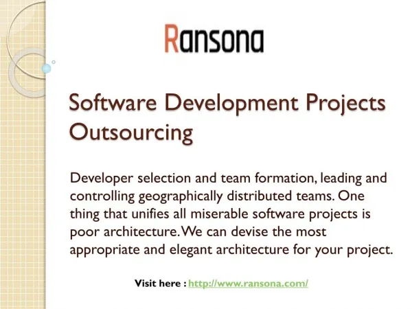 Software Development Projects Outsourcing