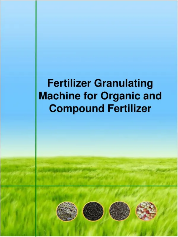 Fertilizer Granulating Machine for Organic Fertilizer
