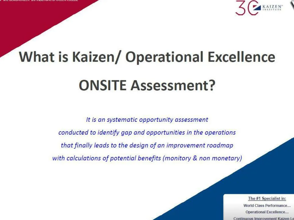 PPT - What is Kaizen Assessment? PowerPoint Presentation, free download ...