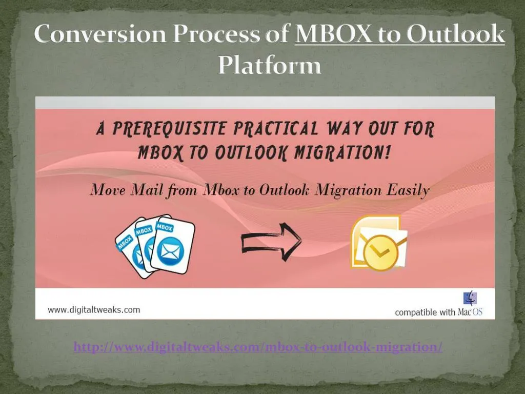 conversion process of mbox to outlook platform