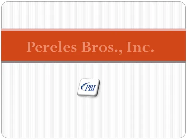 Pereles Bros., Inc.