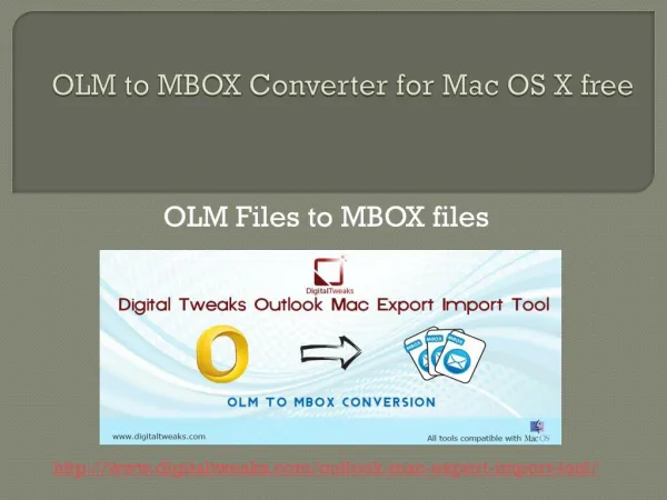 Convert OLM to MBOX by Outlook Mac Export Import Tool