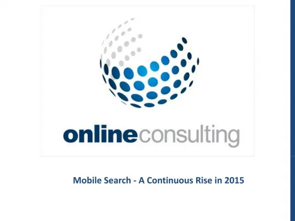 Mobile Search - A Continuous Rise in 2015