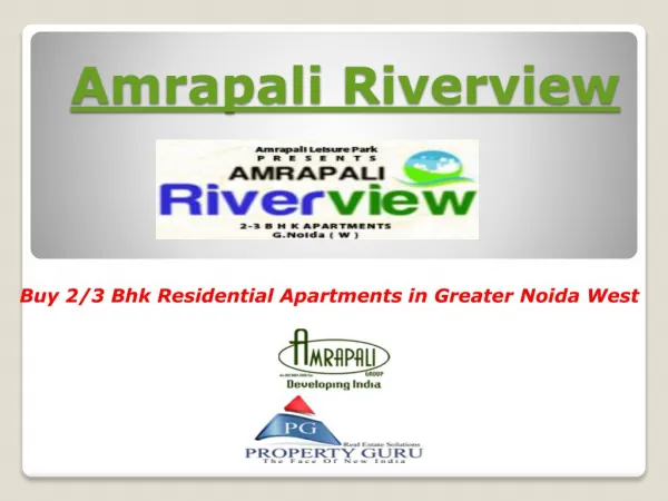 2Bhk Flats in Amrapali Riverview
