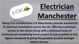 Electrical contractors manchester - slide 1