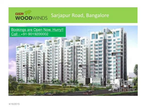 3BHK Apartments in DSR Woodwinds in Sarjapur Road, Bangalore