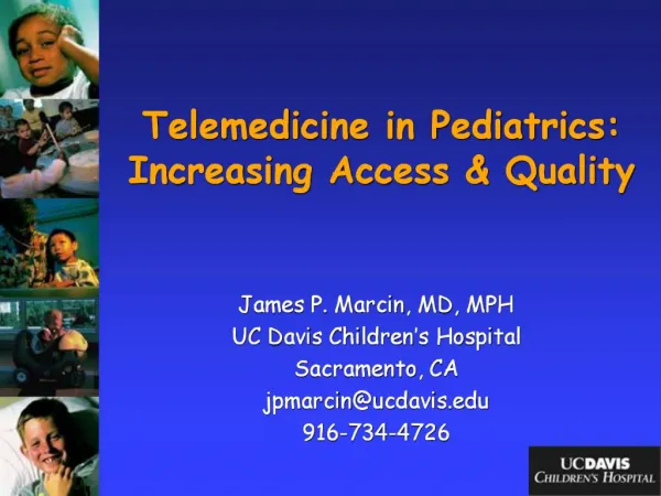 Telemedicine in Pediatrics: Increasing Access Quality