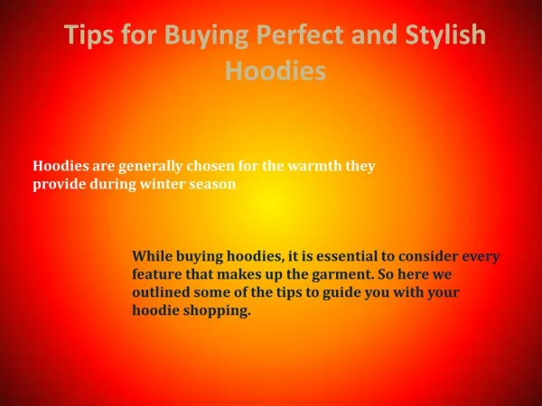 Tips for Buying Perfect and Stylish Hoodies