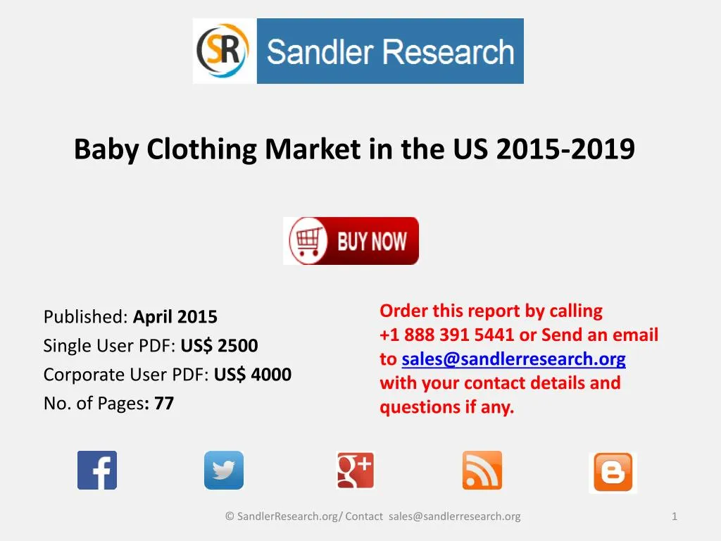 baby clothing market in the us 2015 2019