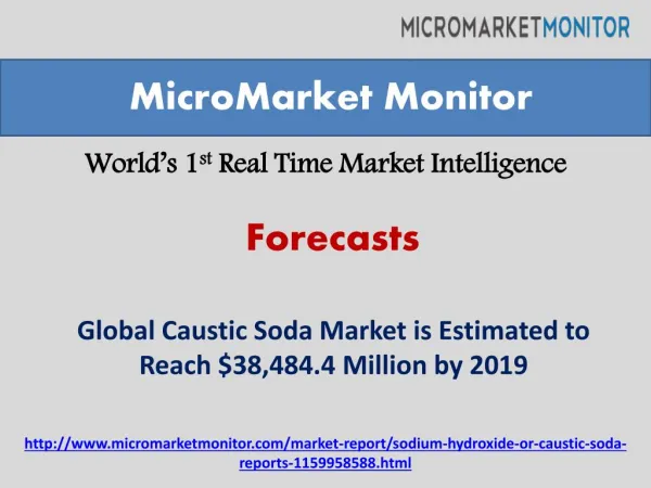 Global Caustic Soda Market Forecast to 2019