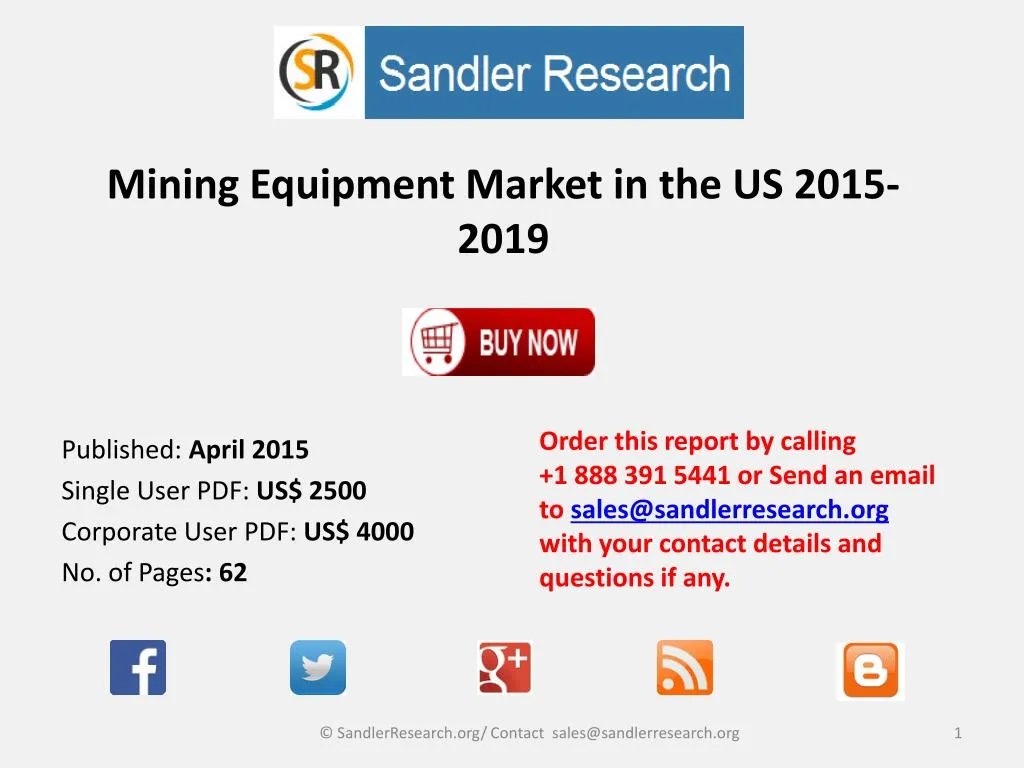 mining equipment market in the us 2015 2019