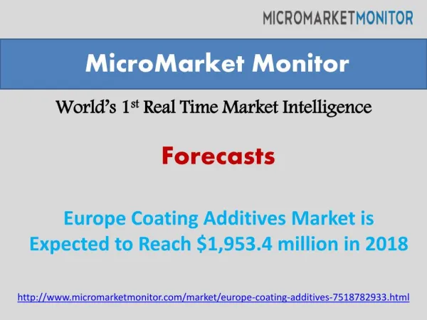 Europe Coating Additives Market Research
