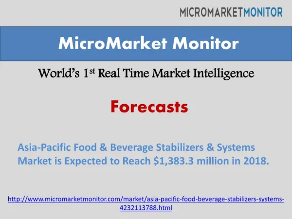 Asia-Pacific Food & Beverage Stabilizers & Systems Market is