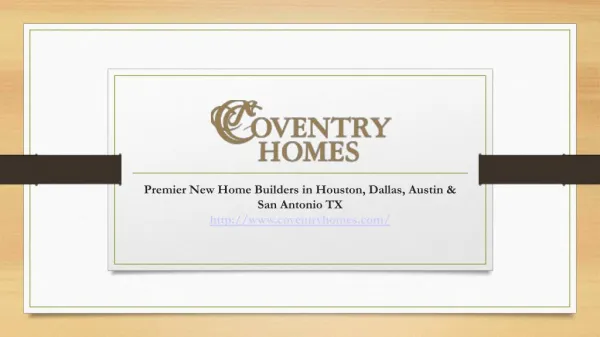 New Homes for Sale in Houston, Dallas - Fort Worth, San Anto