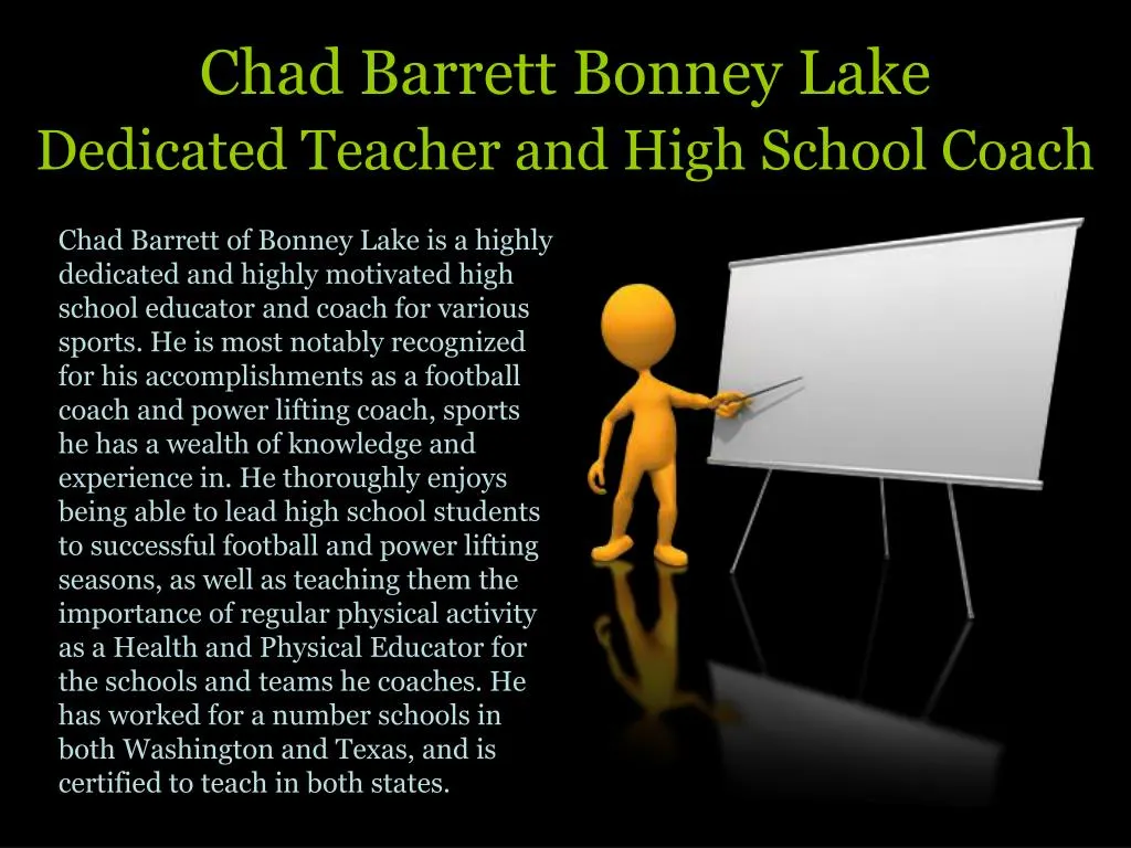 chad barrett bonney lake dedicated teacher and high school coach