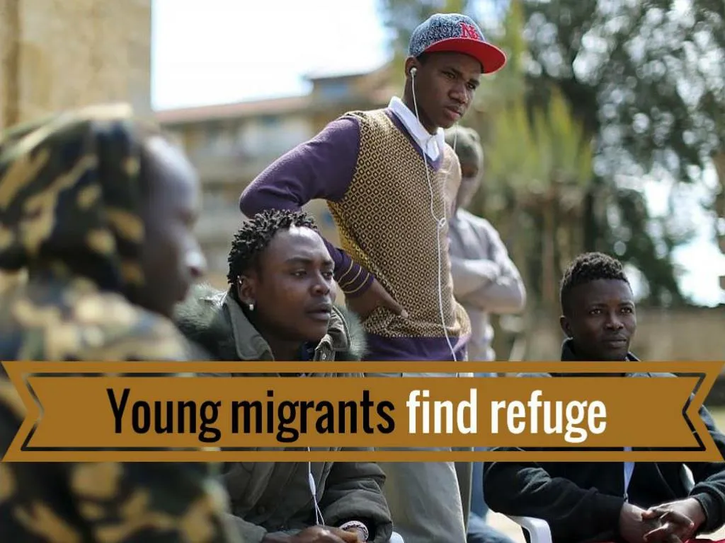 young migrants find refuge