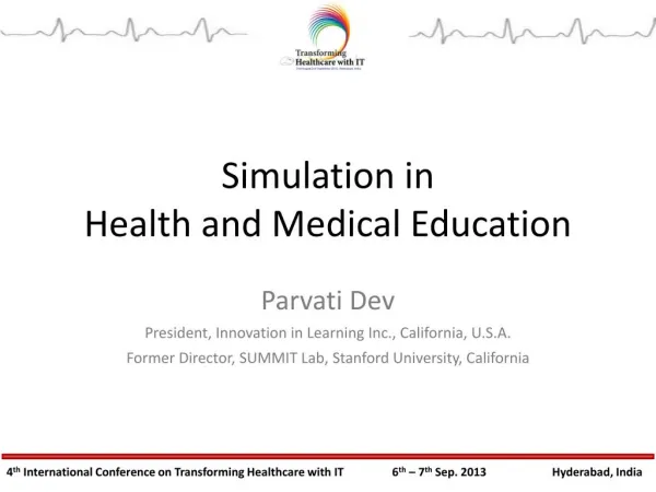 Simulation In Health and Medical Education