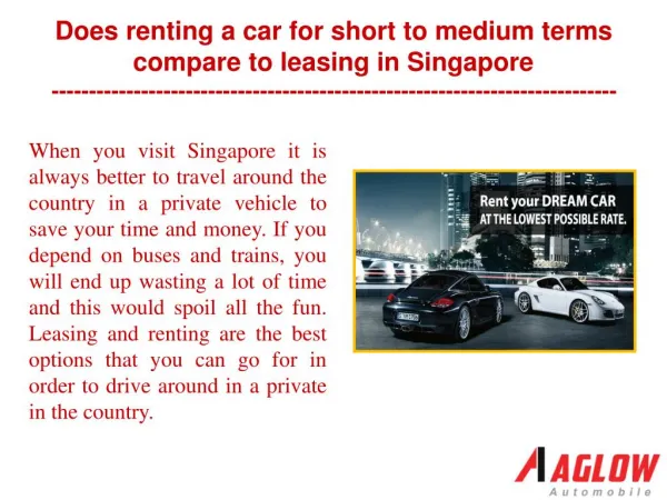 Does renting a car for short to medium terms compare to leas