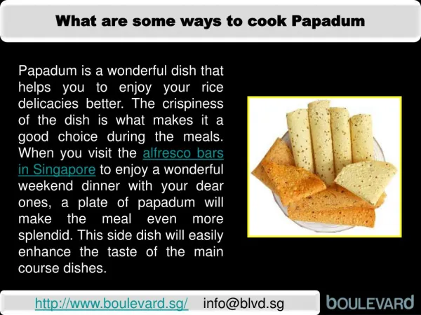 What are some ways to cook Papadum