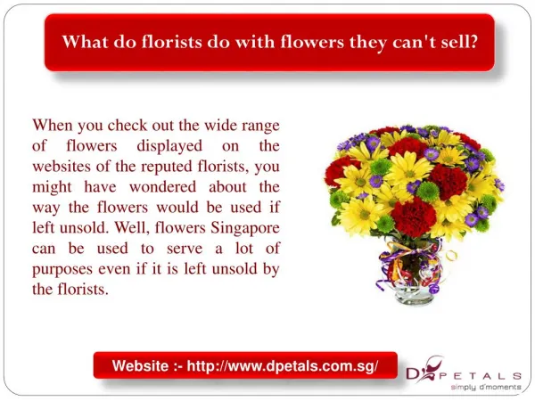 What do florists do with flowers they can't sell?