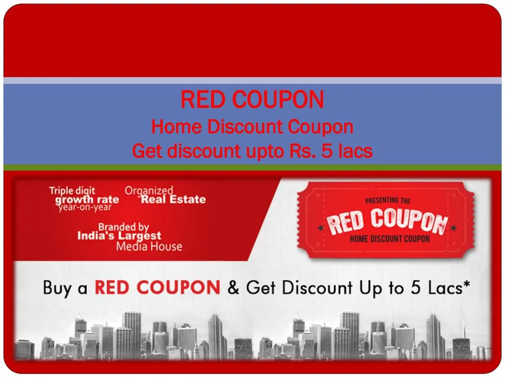 red coupon home discount coupon get discount upto rs 5 lacs