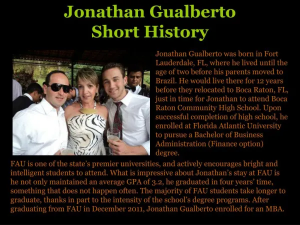 Jonathan Gualberto | Sales and Marketing Work