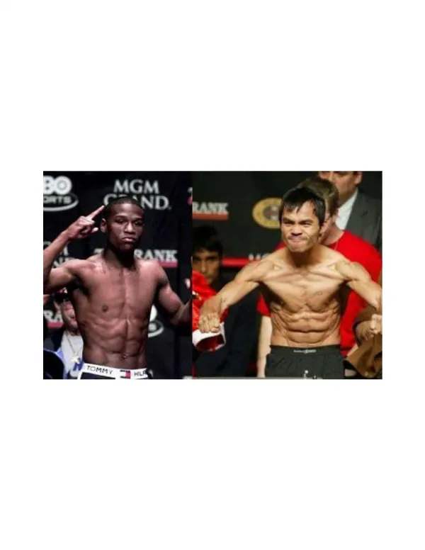 Mayweather vs Pacquiao Live On Pay Per View