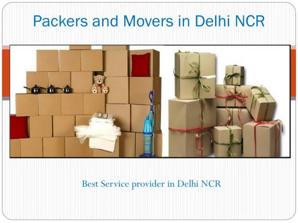 Packers and Movers In Delhi NCR