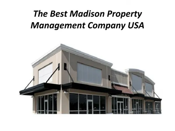 Best Madison Property Management Company USA