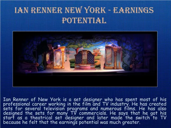 Ian Renner New York | The Set Comes To Life