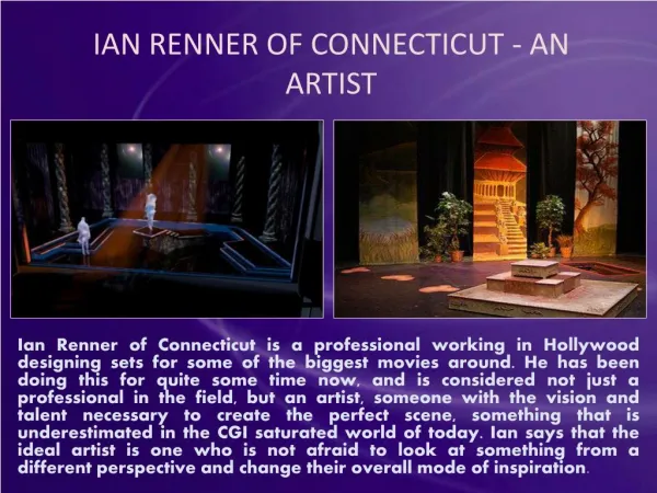 Ian Renner of Connecticut | An Artist