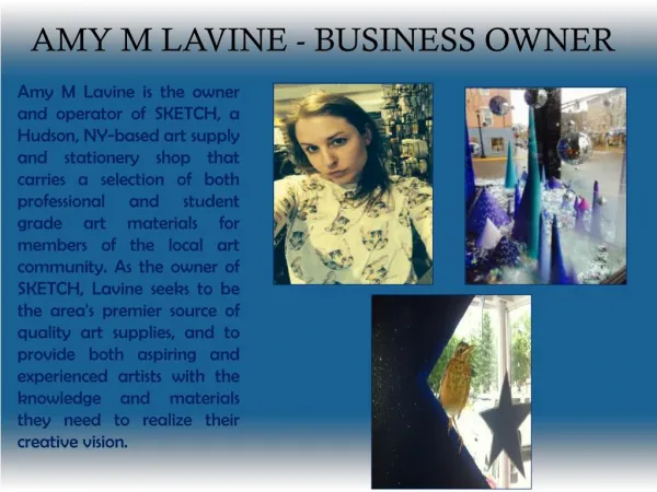 AMY M LAVINE - BUSINESS OWNER