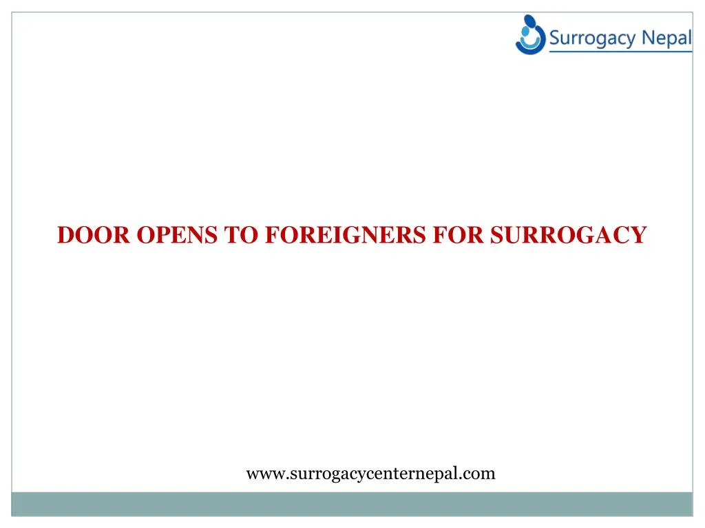 door opens to foreigners for surrogacy