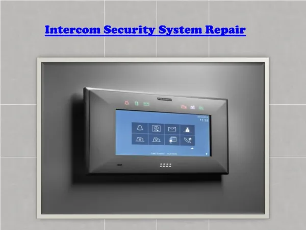 Intercom System Installer