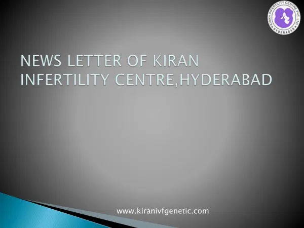 www.kiranivfgenetic.com - Dr.Samit Sekhar