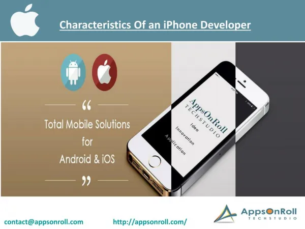 Characteristics Of an iPhone Developer