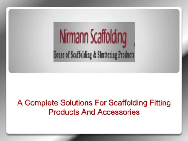 Scaffolding Products Manufacturers | Scaffolding Accessories