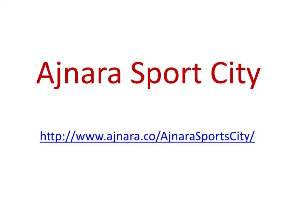 Ajnara Sports City Villas and Flats