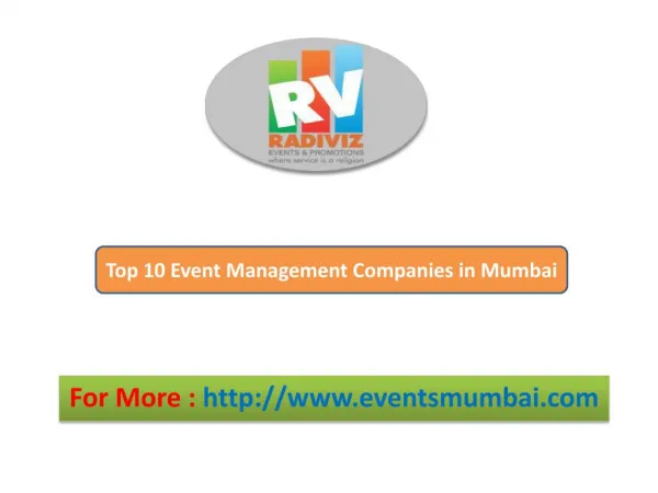 Top 10 Event Management Companies in Mumbai