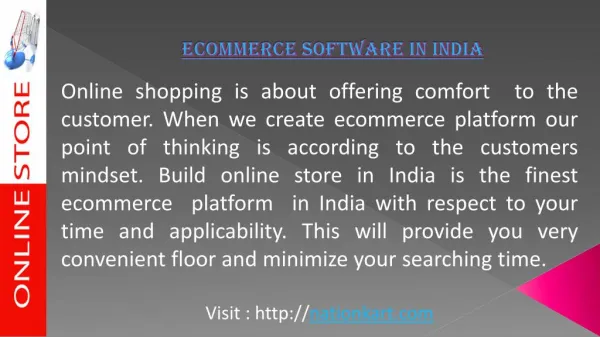 About Ecommerce Software In India