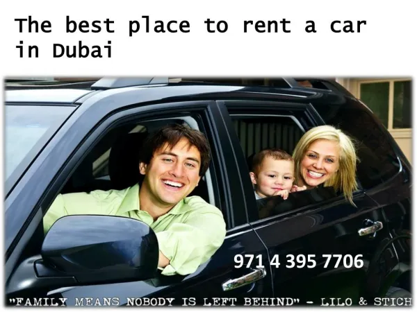 Rent A Car Companies In Dubai