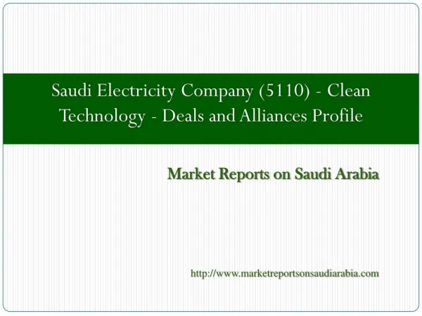 Saudi Electricity Company (5110) - Clean Technology