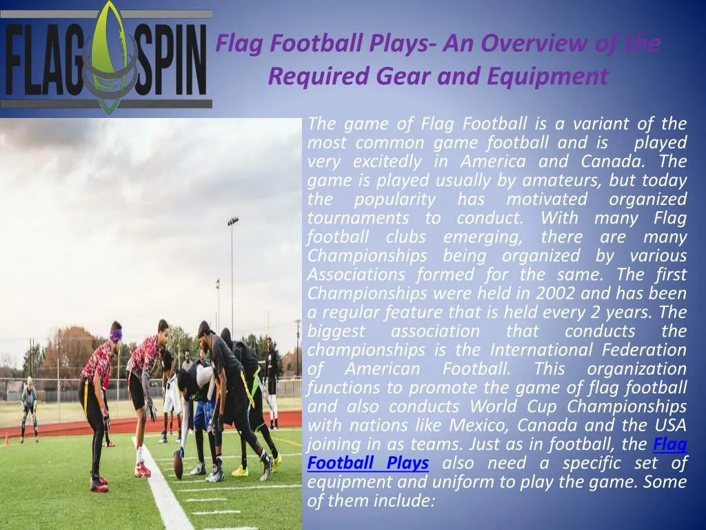flag football plays an overview of the required gear and equipment