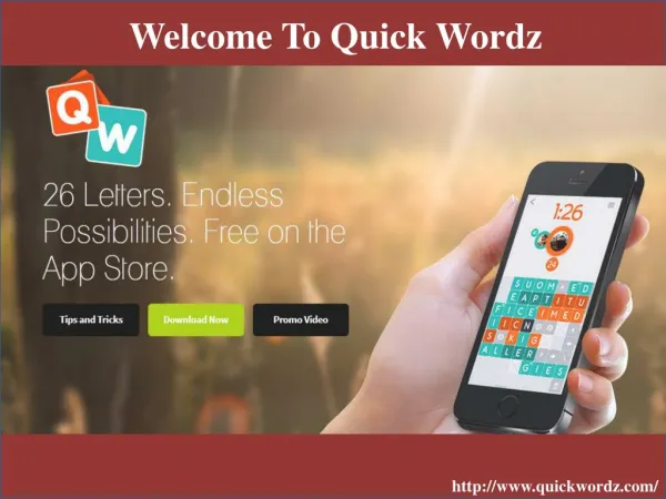 Welcome to Quick Wordz