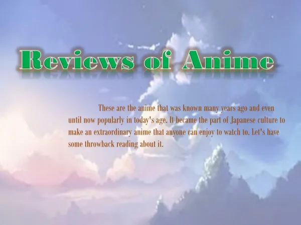 Reviews of Anime
