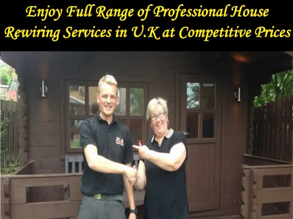 Professional House Rewiring Services in U.K