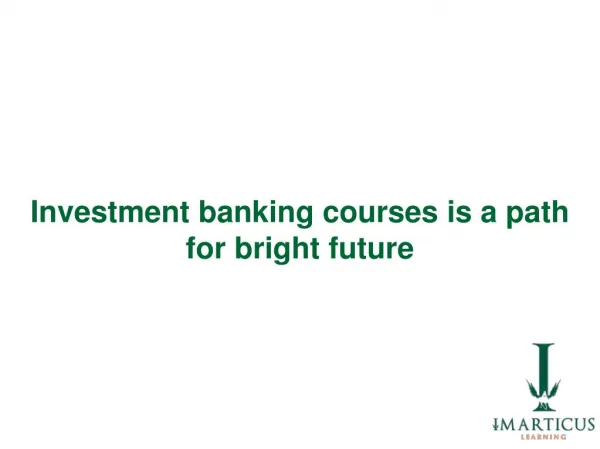 Banking and Financial courses