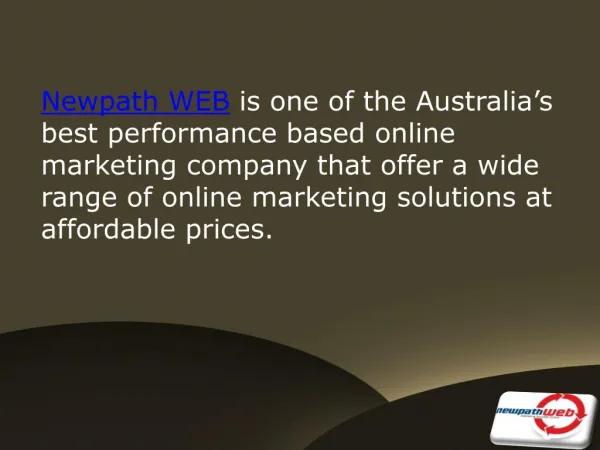 Complete Online Marketing Solution at Newpath WEB