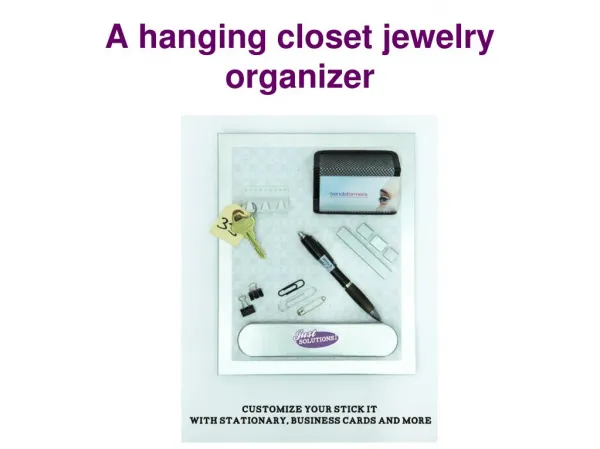 A hanging closet jewelry organizer