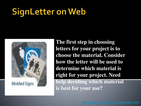 Sign Letters On The Web